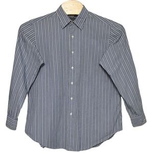 Ralph Lauren Andrew Classic Fit 16.5 (34-35) Cotton Blue Stripe Button Up Casual